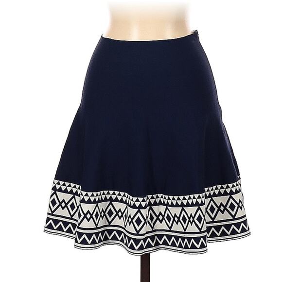 Blue Rain  high waist patterned hem stretch skirt, size small - Picture 1 of 9
